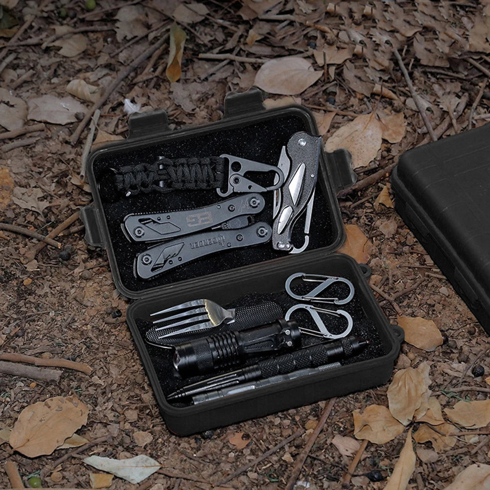 Outdoor Waterproof Survival Sealed Box Dustproof Shockproof Plastic EDC Tools Storage Container Case Holder Fishing Tackle Tools